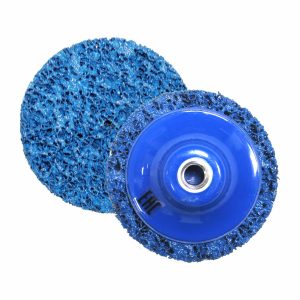 Круг на резьбе 100 мм синий  для снятия ржавчины